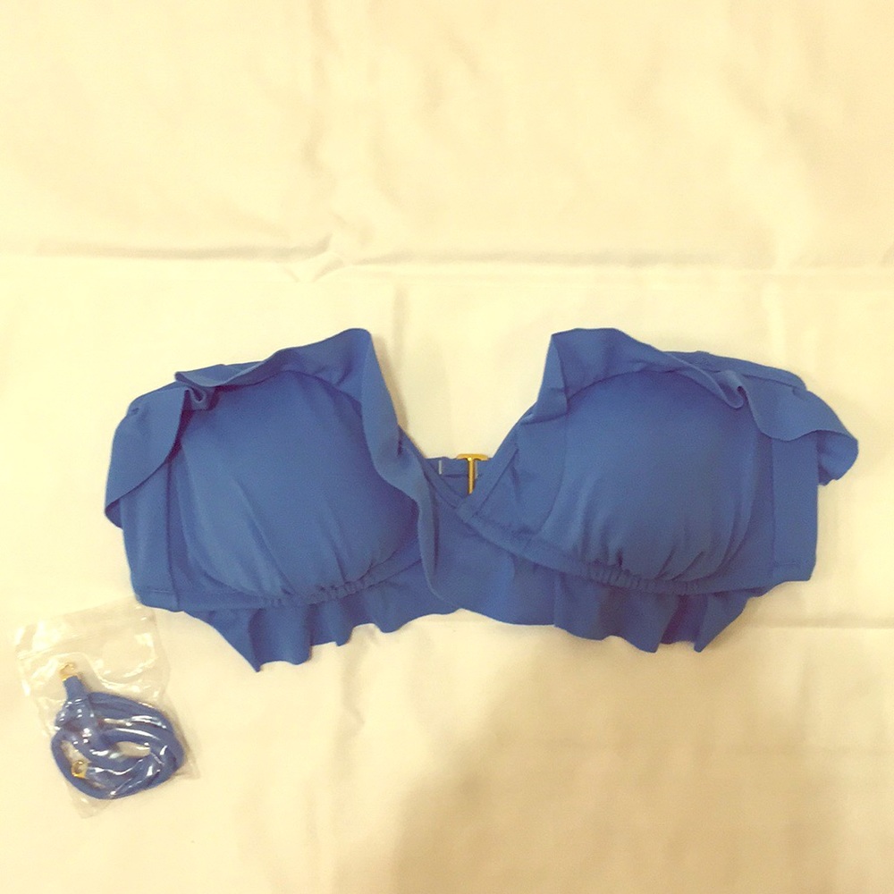 Victoria Secret Periwinkle Blue Strapless Swim Top
